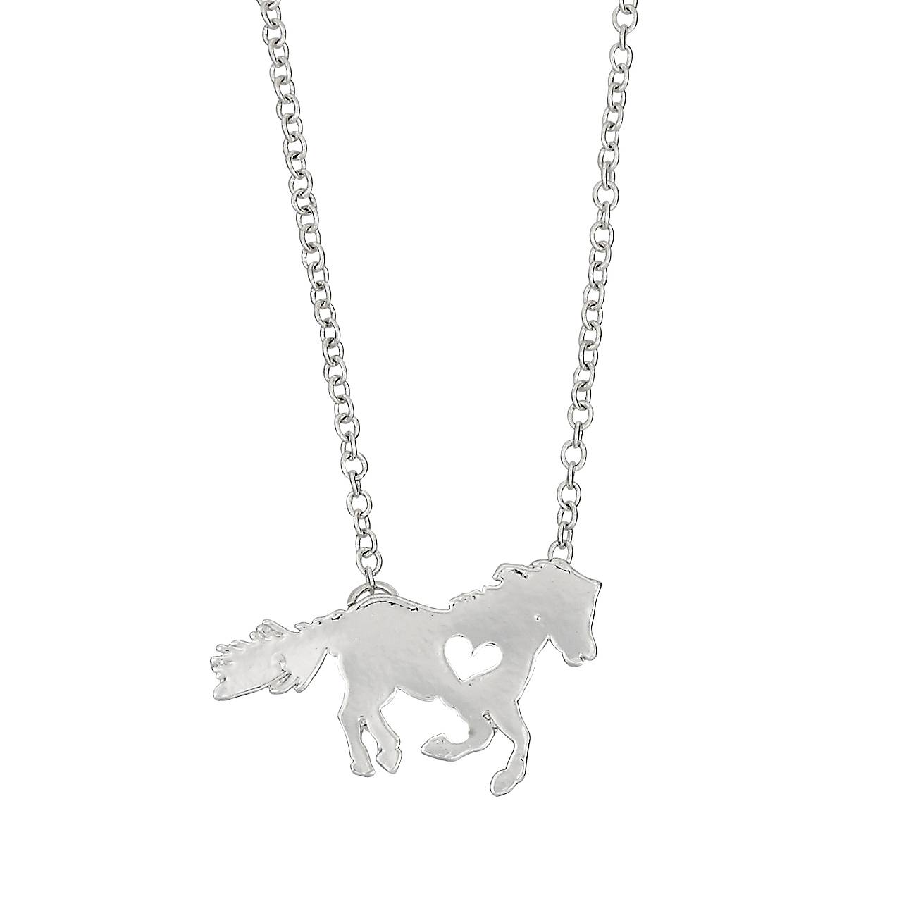 Pony Love Horse Heart Necklace