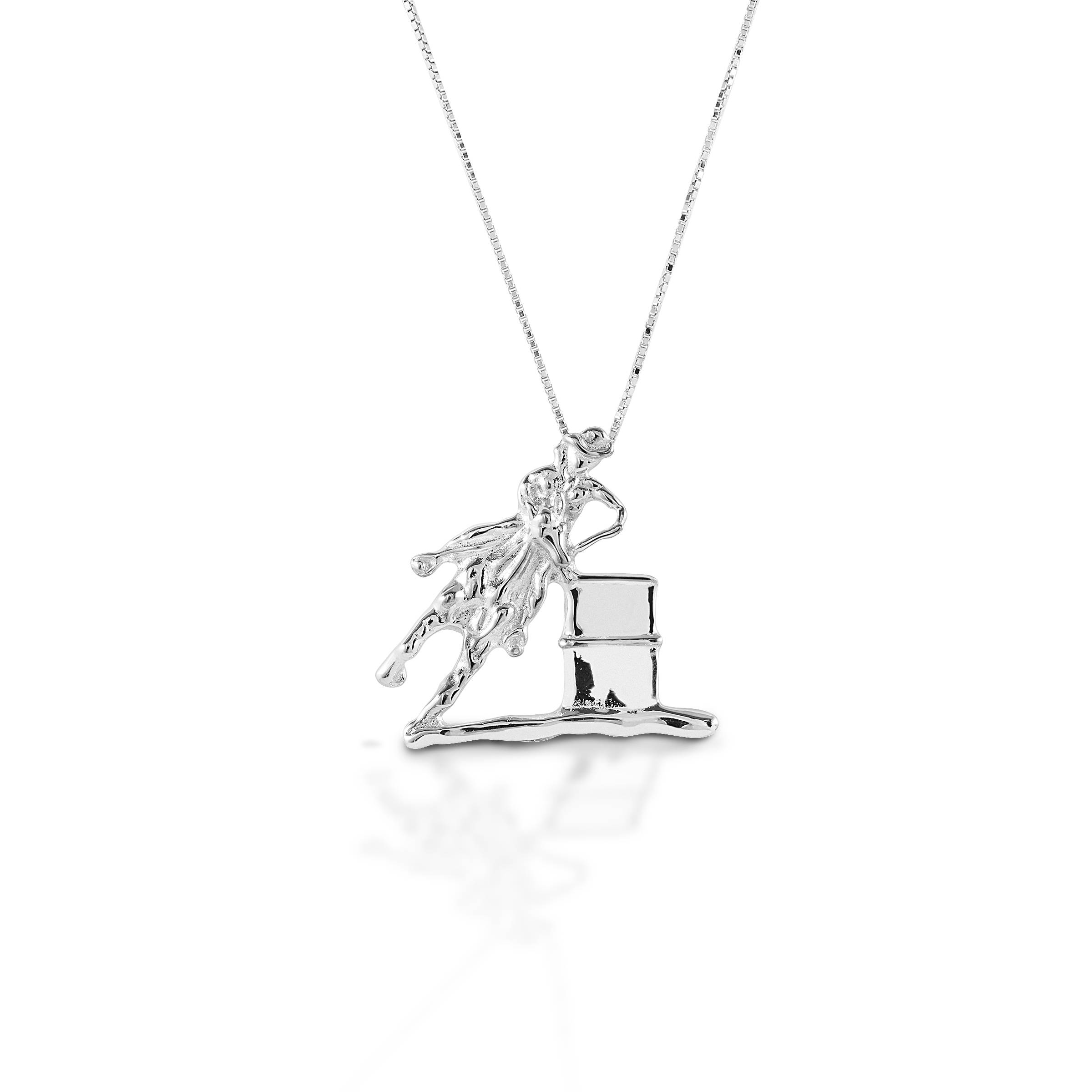 Kelly Herd Large Barrel Racing Pendant - Sterling Silver