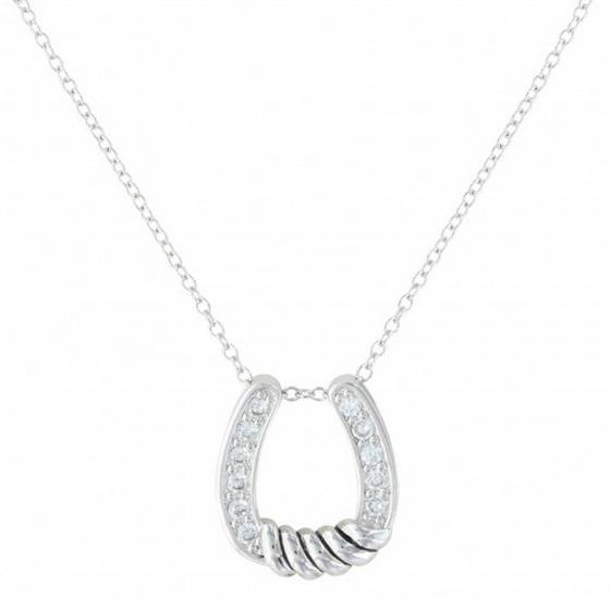 5-870481 Montana Silversmiths Twisted Horseshoe Cubic Zirco sku 5-870481