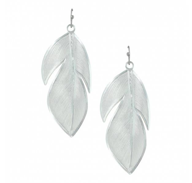 Montana Silversmiths Wide Floating Feather Earrings