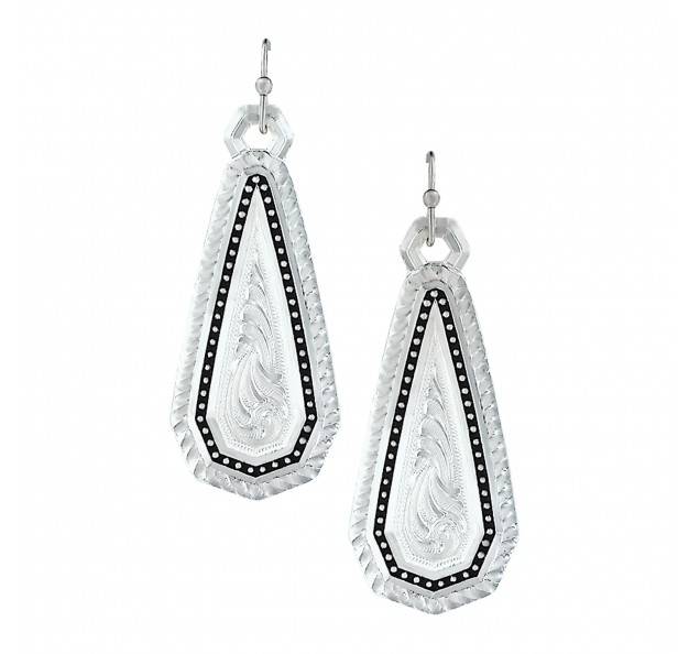 Montana Silversmiths A Fine Stitched Shard Filigree Drop Earrings