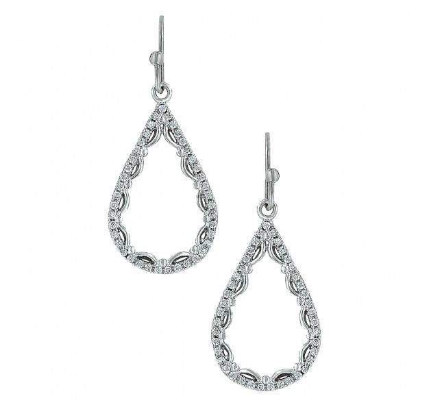 5-870883 Montana Silversmiths Laced Cubic Zirconia Teardrop sku 5-870883