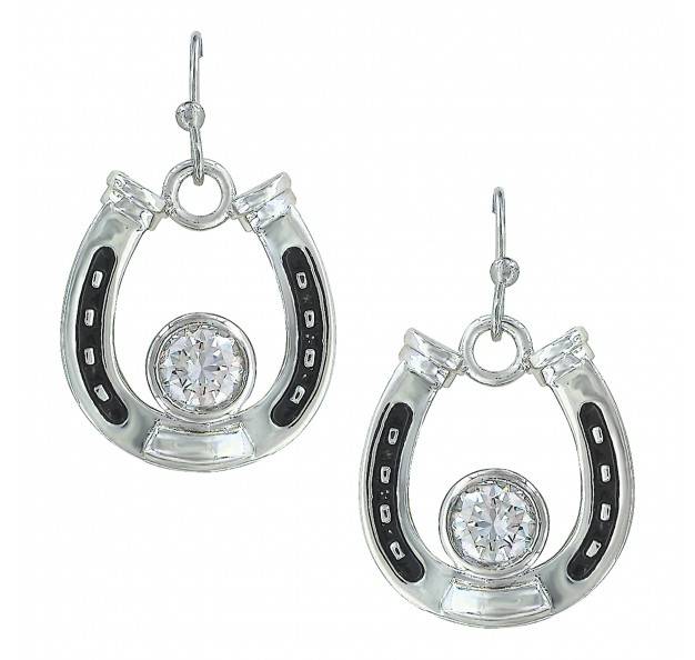 Montana Silversmiths Horseshoe Cubic Zirconia Treasure Earrings