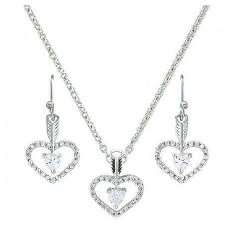 Montana Silversmiths Straight To The Heart Arrow Cubic Zirconia Jewelry Set