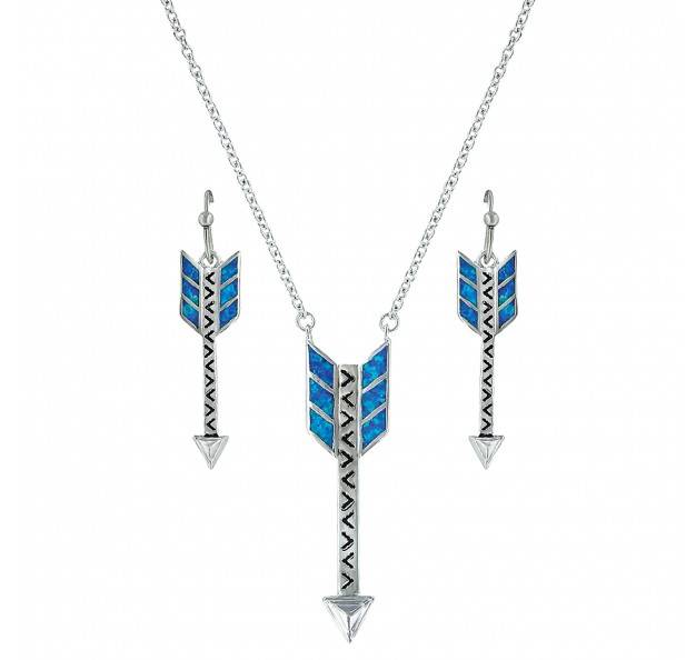 Montana Silversmiths Sky Fletched Opal Arrow Jewelry Set