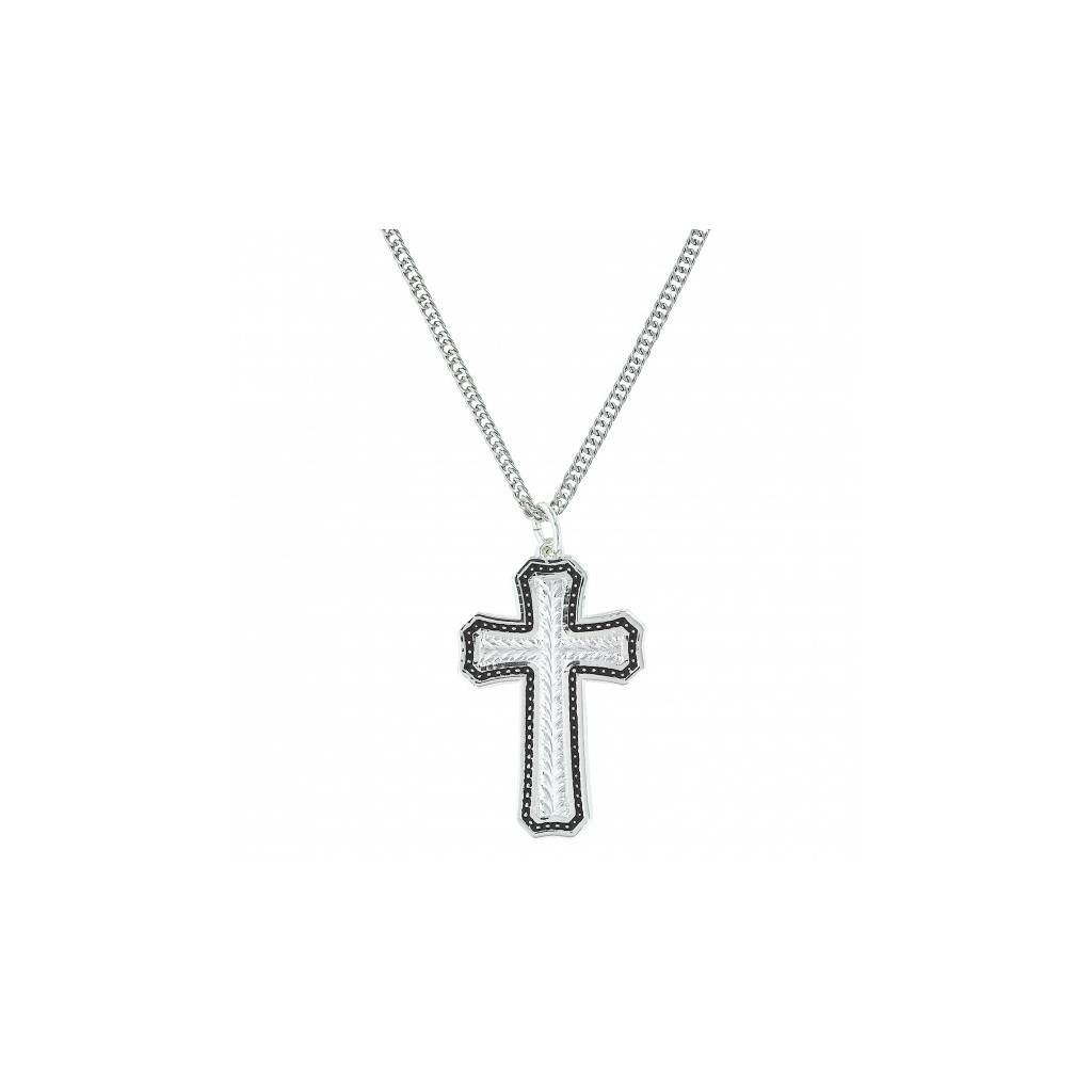 Montana Silversmiths Pin Point And Wheat Cross Necklace