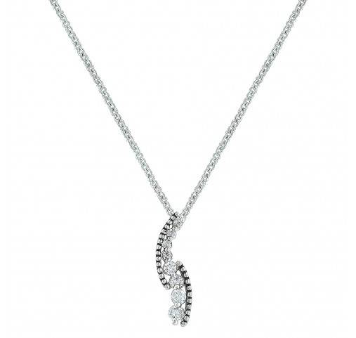 Montana Silversmiths Sparkling Rope And Cubic Zirconia Cascade Pathway Necklace