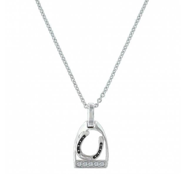 Montana Silversmiths Take A Ride With Me Tilted Horseshoe Stirrup Necklace