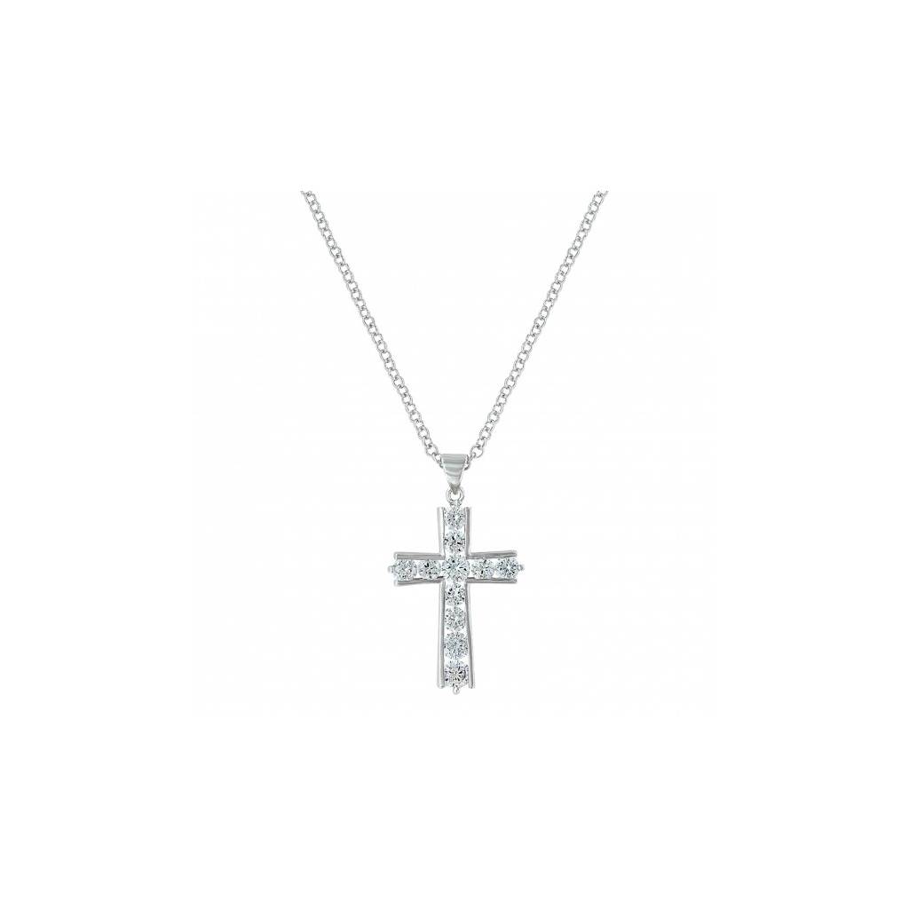 Montana Silversmiths Round Bling Brilliance Cross Necklace