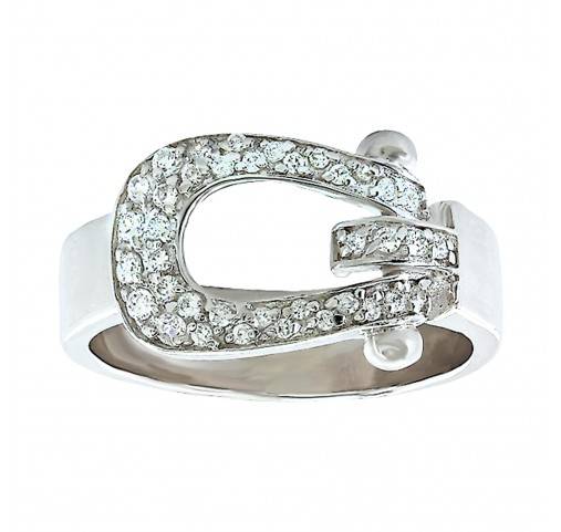 Montana Silversmiths Stunning Rhinestone Stirrup Ring