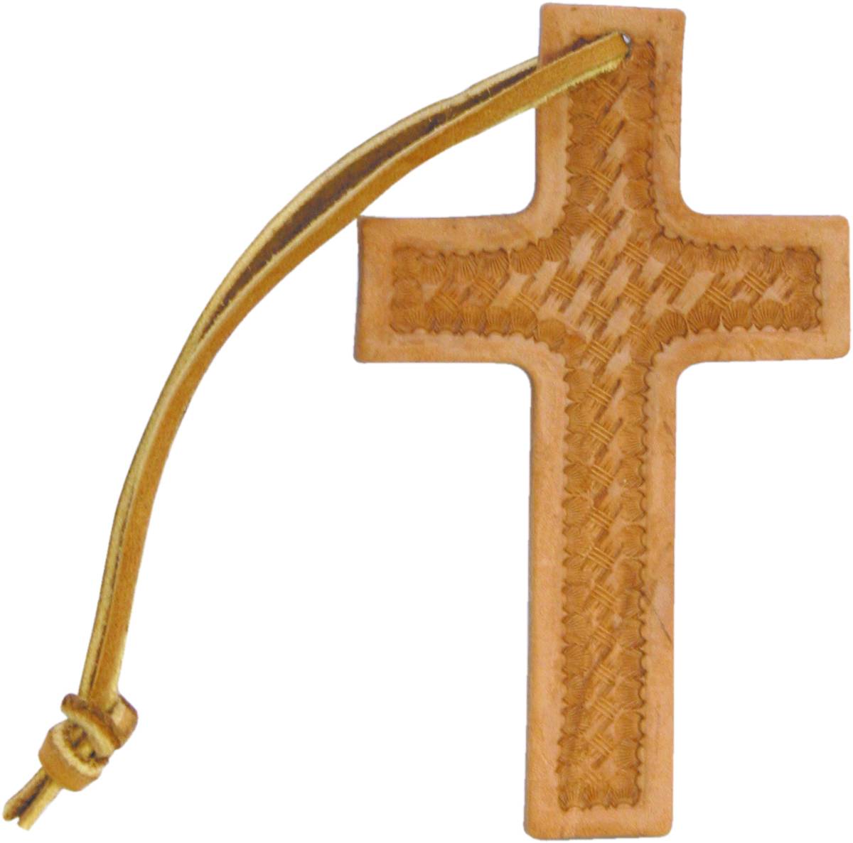 Action Basket Weave Leather Cross