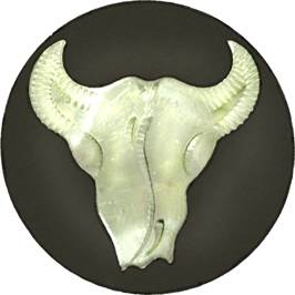 Action Skull Wood Screw Concho