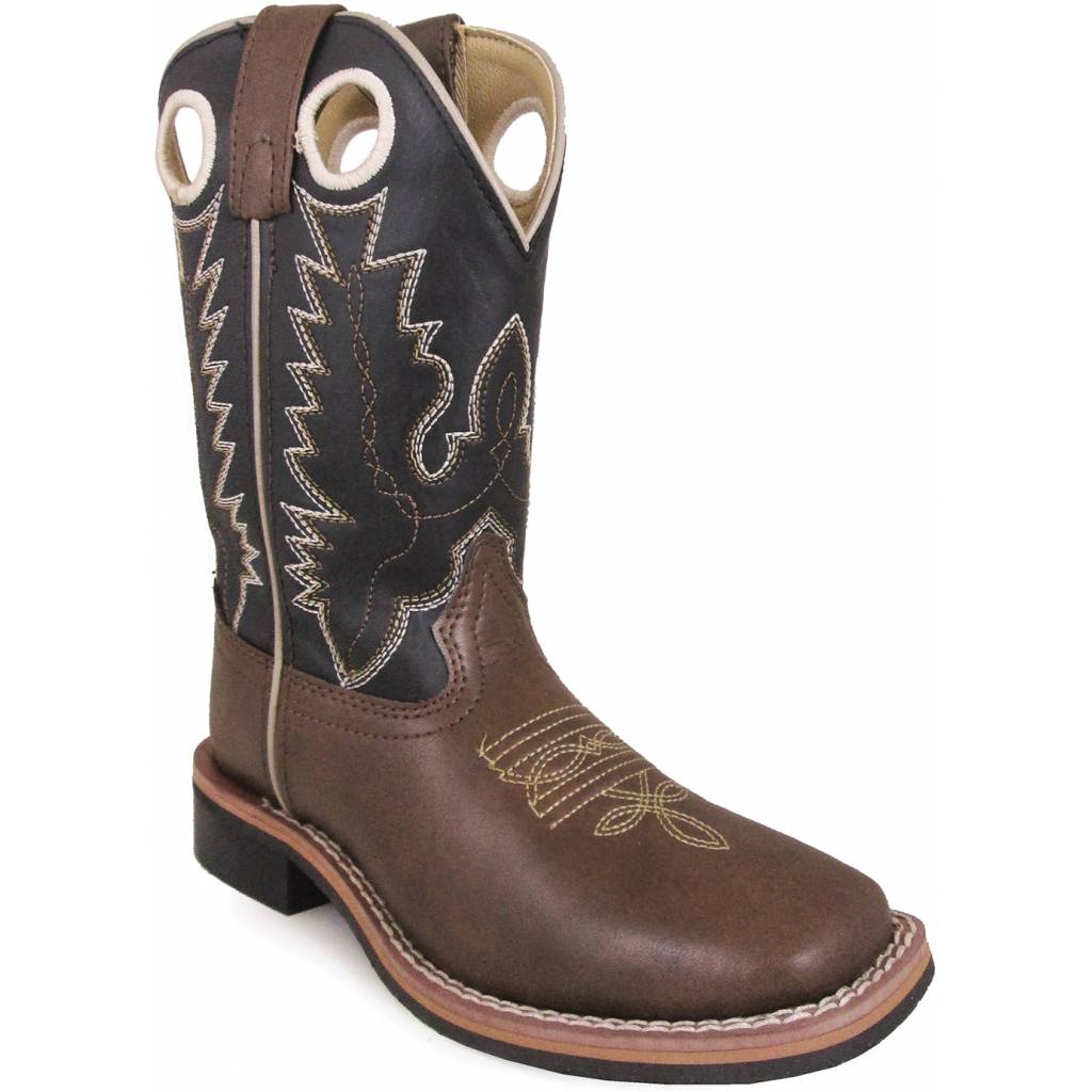 Smoky Mountain Blaze Square Toe Boots - Youth - Brown/Black