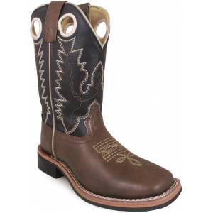 Smoky Mountain Blaze Square Toe Boots - Youth - Brown/Black