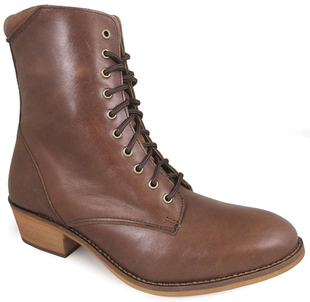 Smoky Mountain Lacer 7'' R Toe Leather Boots - Ladies - Antique Brown