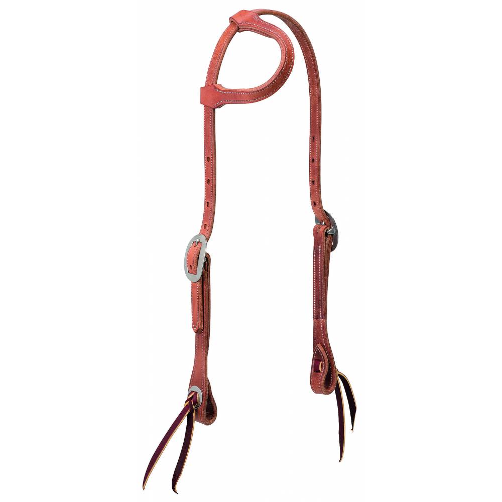 Weaver Buttered Premium Harness Leather Sliding Ear Headstall