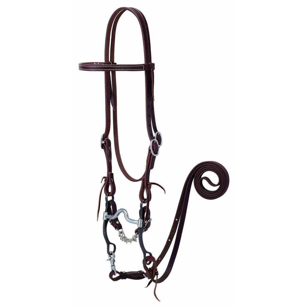 Weaver Working Tack Bridle With Medium Port Mouth Bit