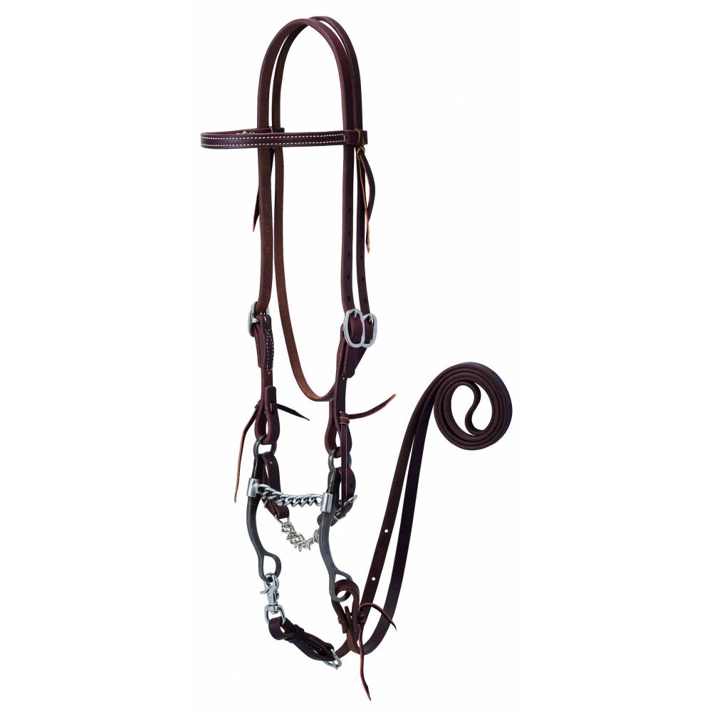 Weaver Working Tack Bridle With Chain Mouth Bit