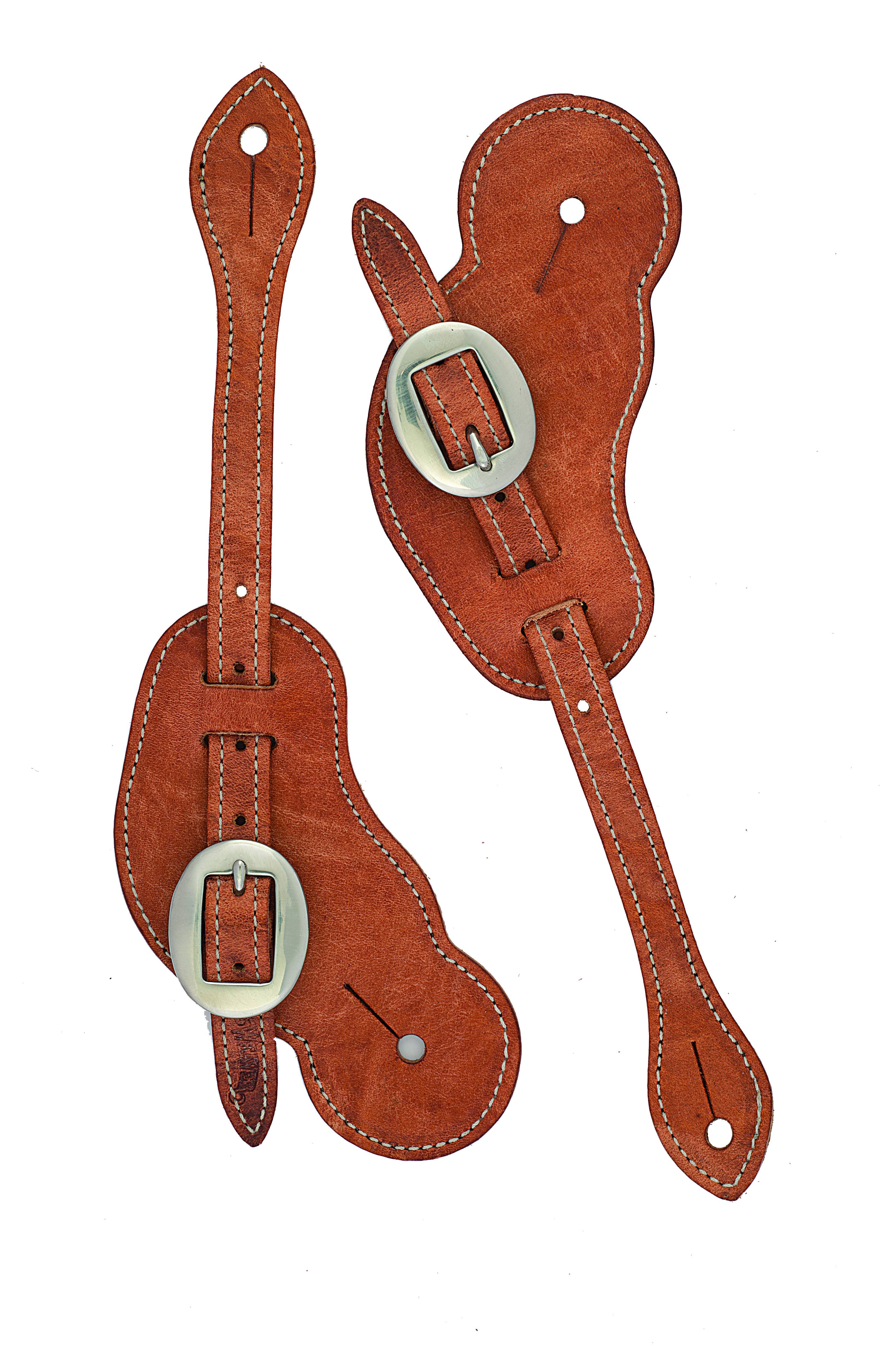 Colorado Saddlery The Rawhide Reinforced Black Spur Straps