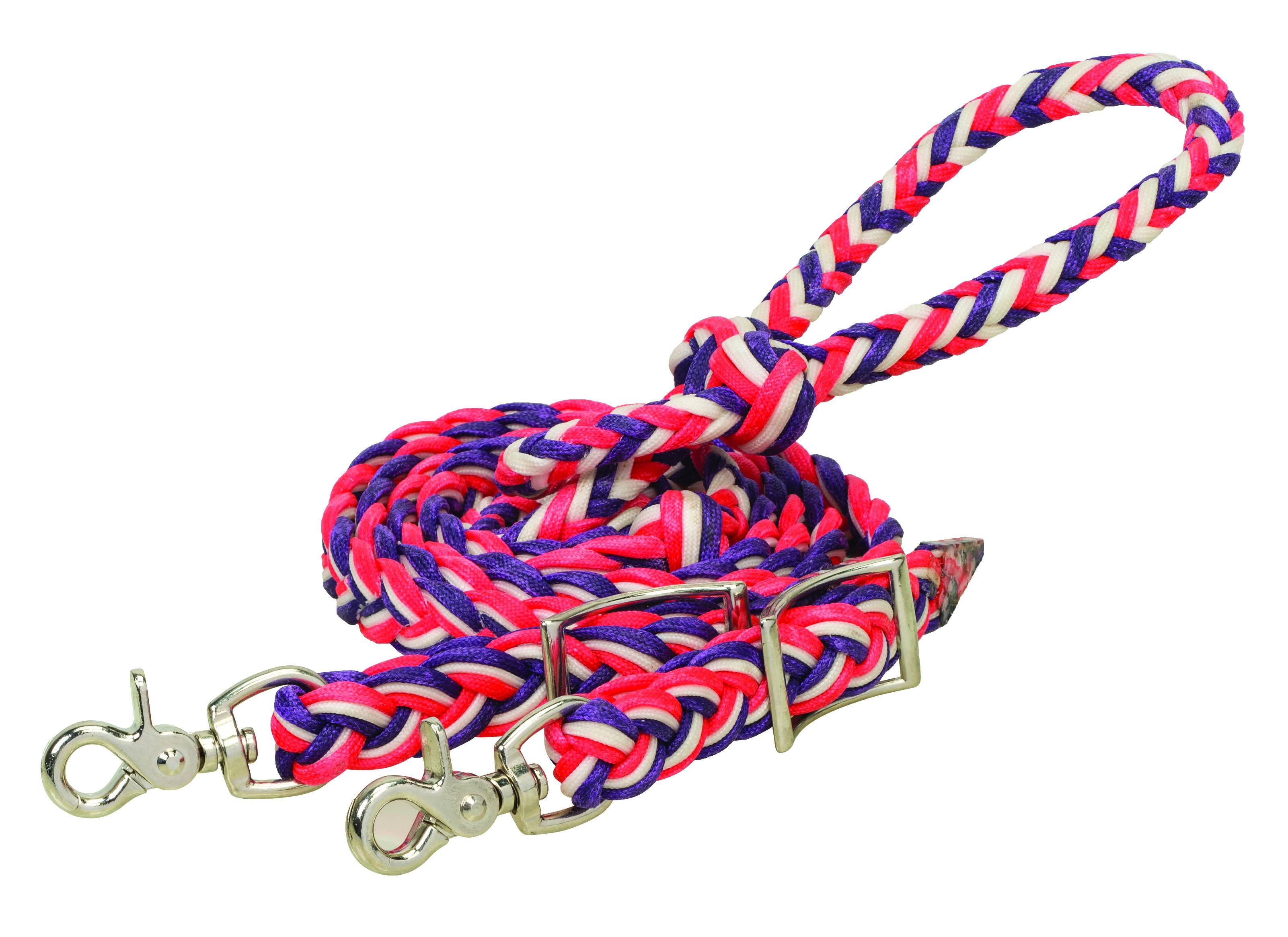 Weaver Waxed Braided Nylon Barrel Reins | EquestrianCollections