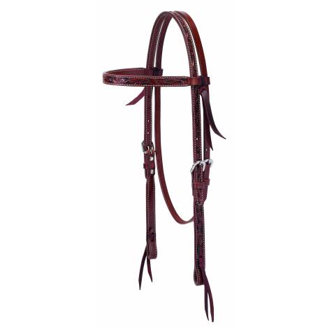 Weaver Floral Carved Browband Headstall