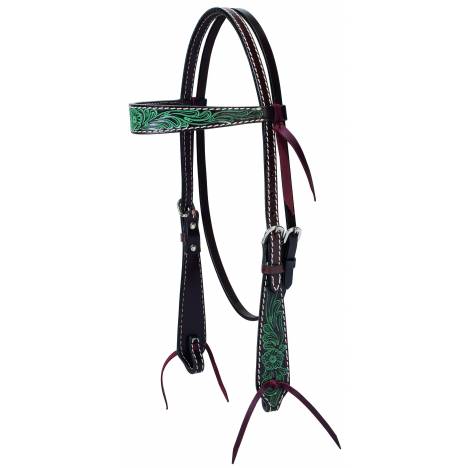 Weaver Carved Flower Browband Headstall