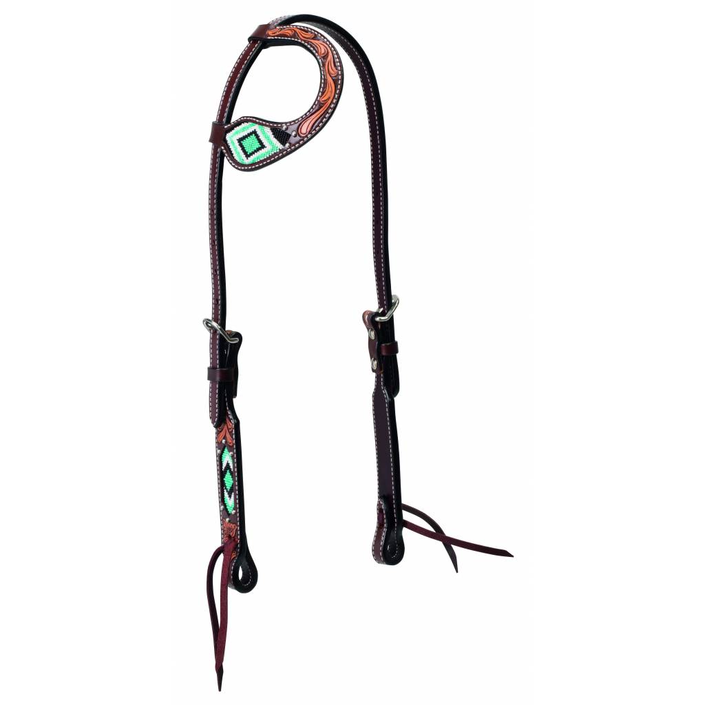 Weaver Diamond Beaded Flat Sliding Ear Headstall