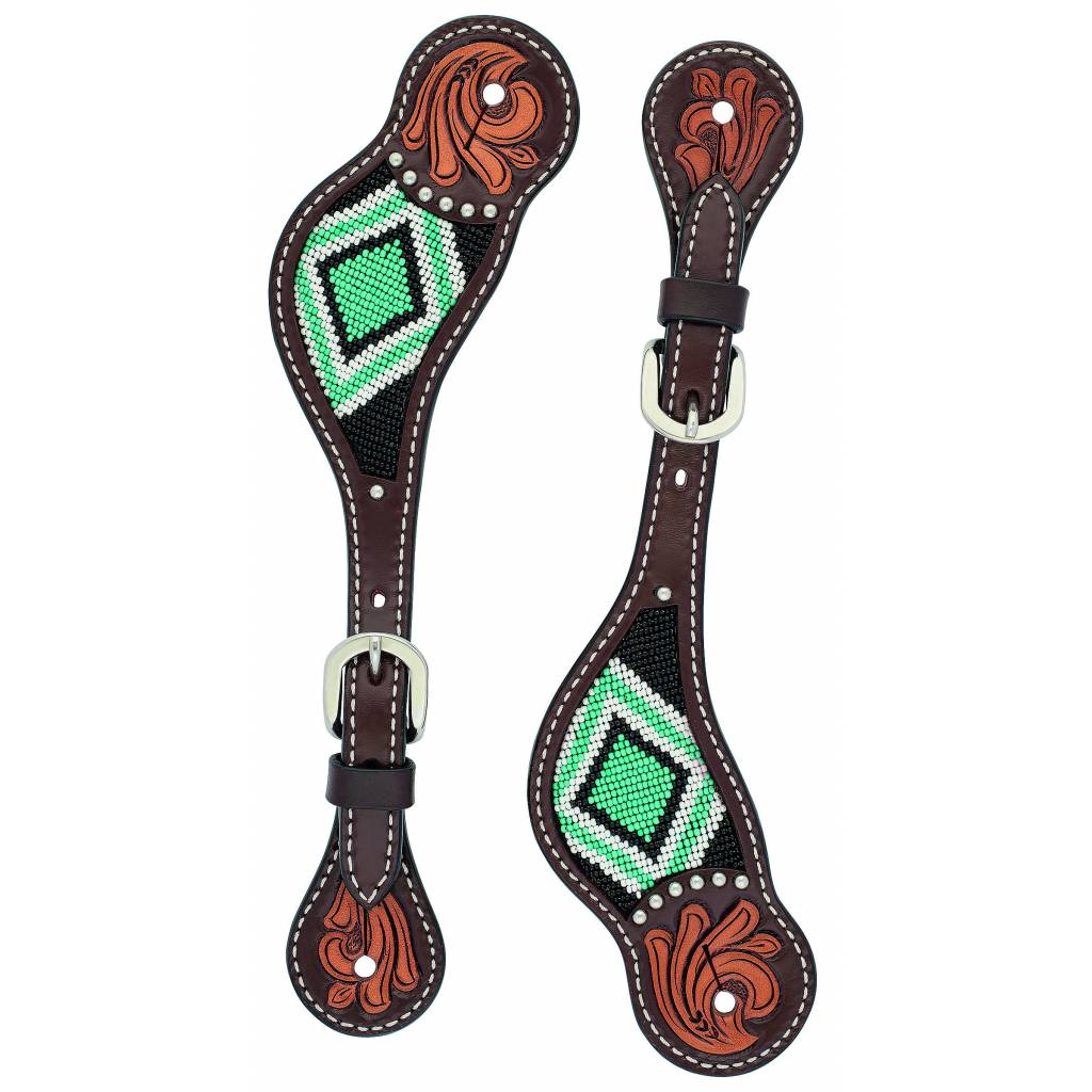 Weaver Beaded Diamond Spur Straps - Ladies