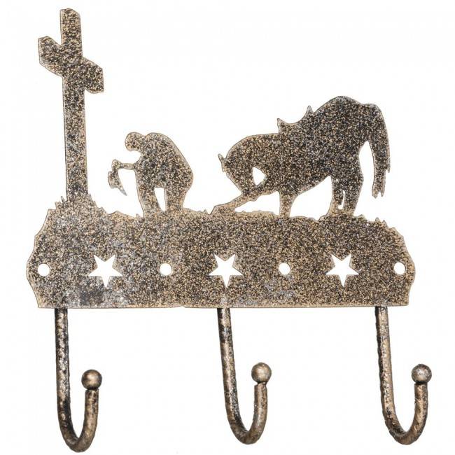 5-876642 Tough-1 3 Hook Rack With Equine Motif And Glitter  sku 5-876642