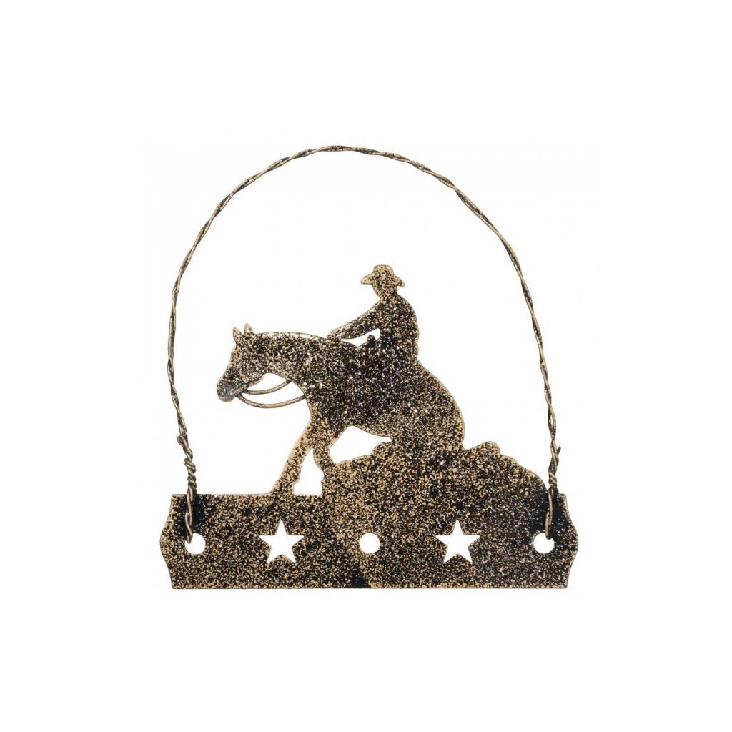 Tough-1 Equine Motif Ornament With Glitter Finish - Reiner