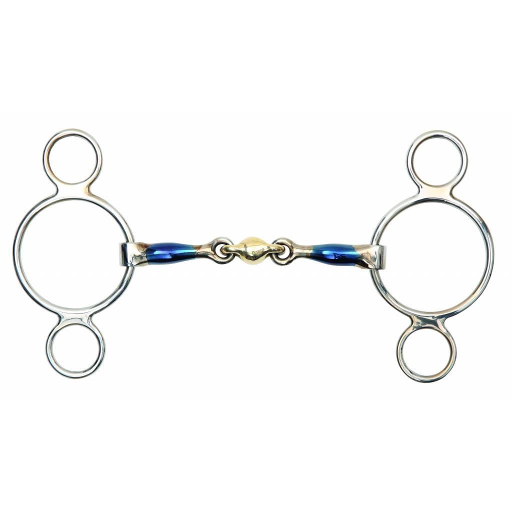 Shires Blue Sweet Iron Two Ring Gag Bit