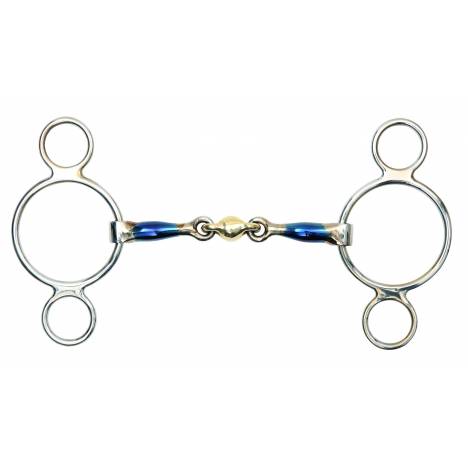 Shires Blue Sweet Iron Two Ring Gag Bit