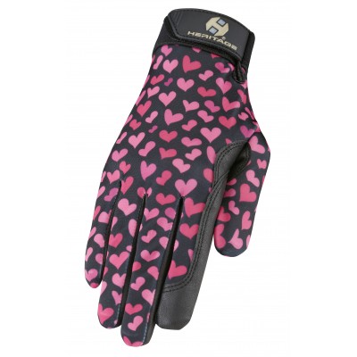 Heritage Performance Print Gloves - Hearts