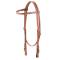 Cashel Harness Leather Stitched Browband Headstall - Buckle Ends