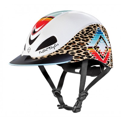 fallon taylor leopard pearl helmet troxel helmets riding gear horse accessories dreamcatcher equestriancollections performance rider visit equestrian rebel valleyvet