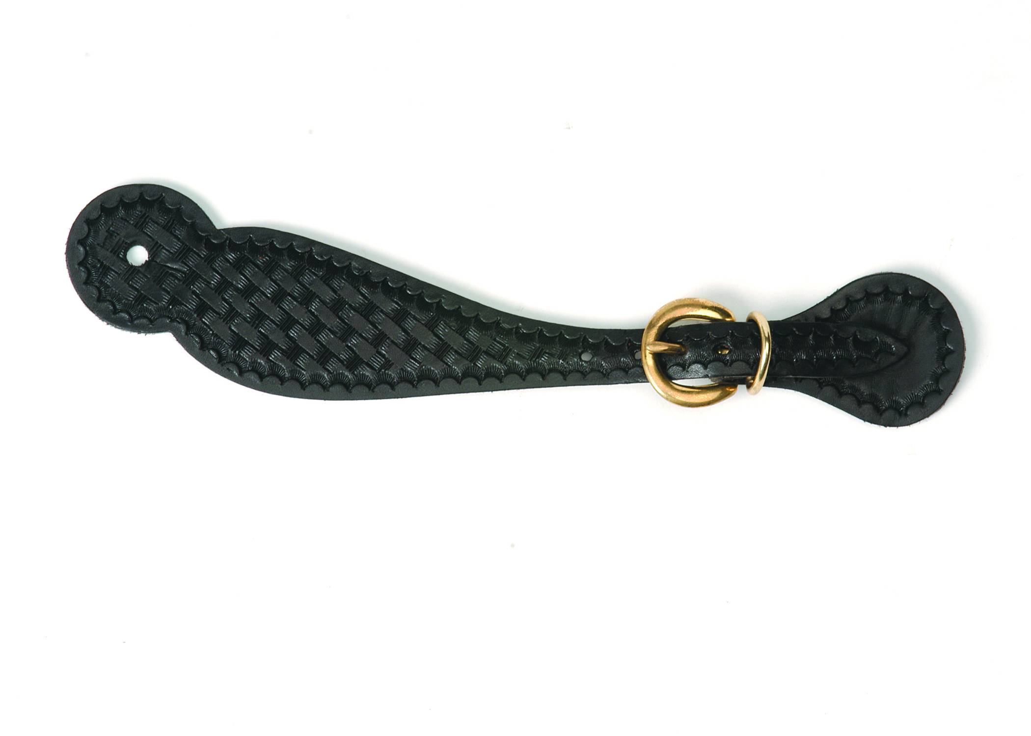 5-879779 Colorado Saddlery Basket Stamped Black Spur Straps sku 5-879779