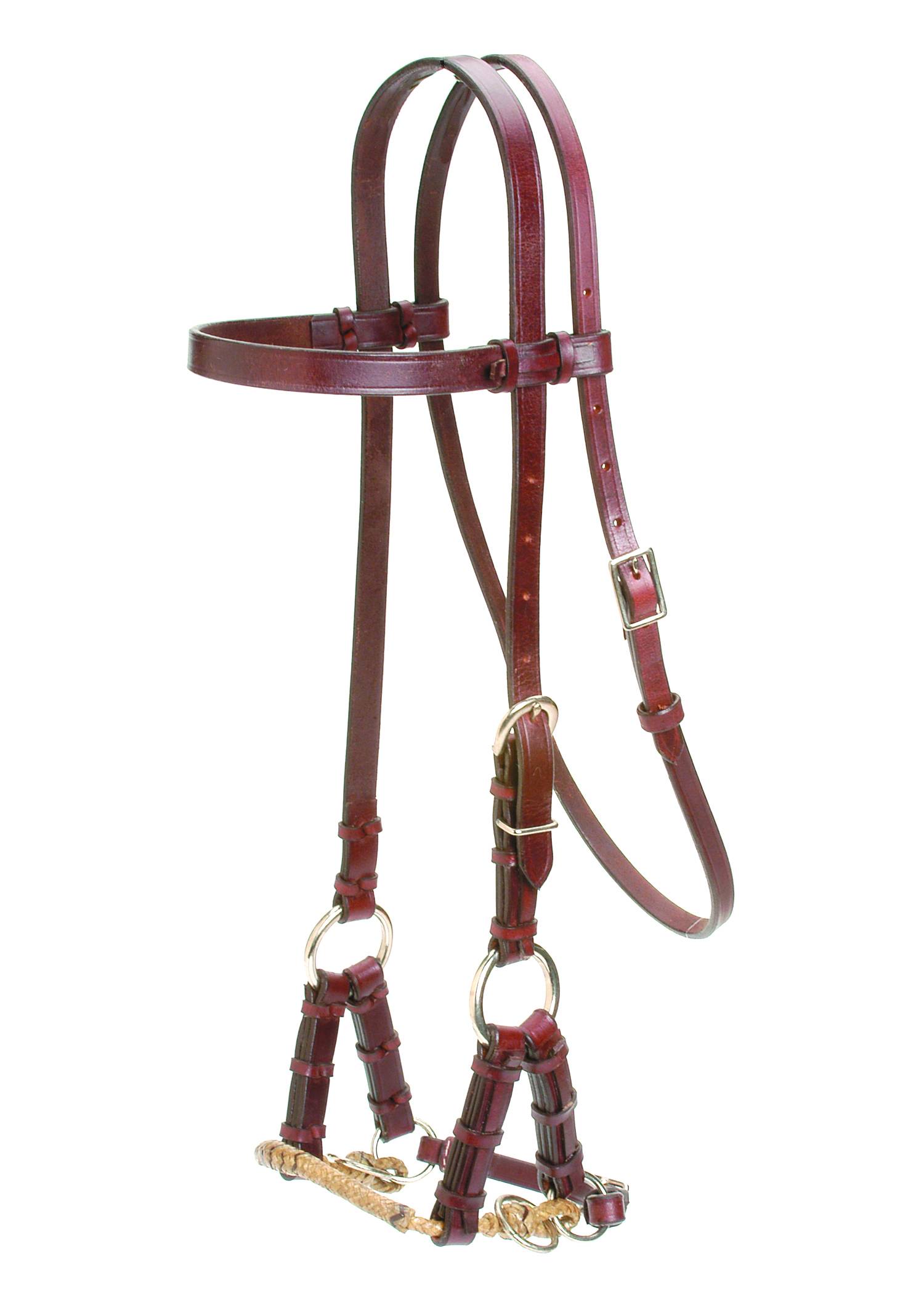 Colorado Saddlery Braided Nose Sidepull With Rosewood Headstall