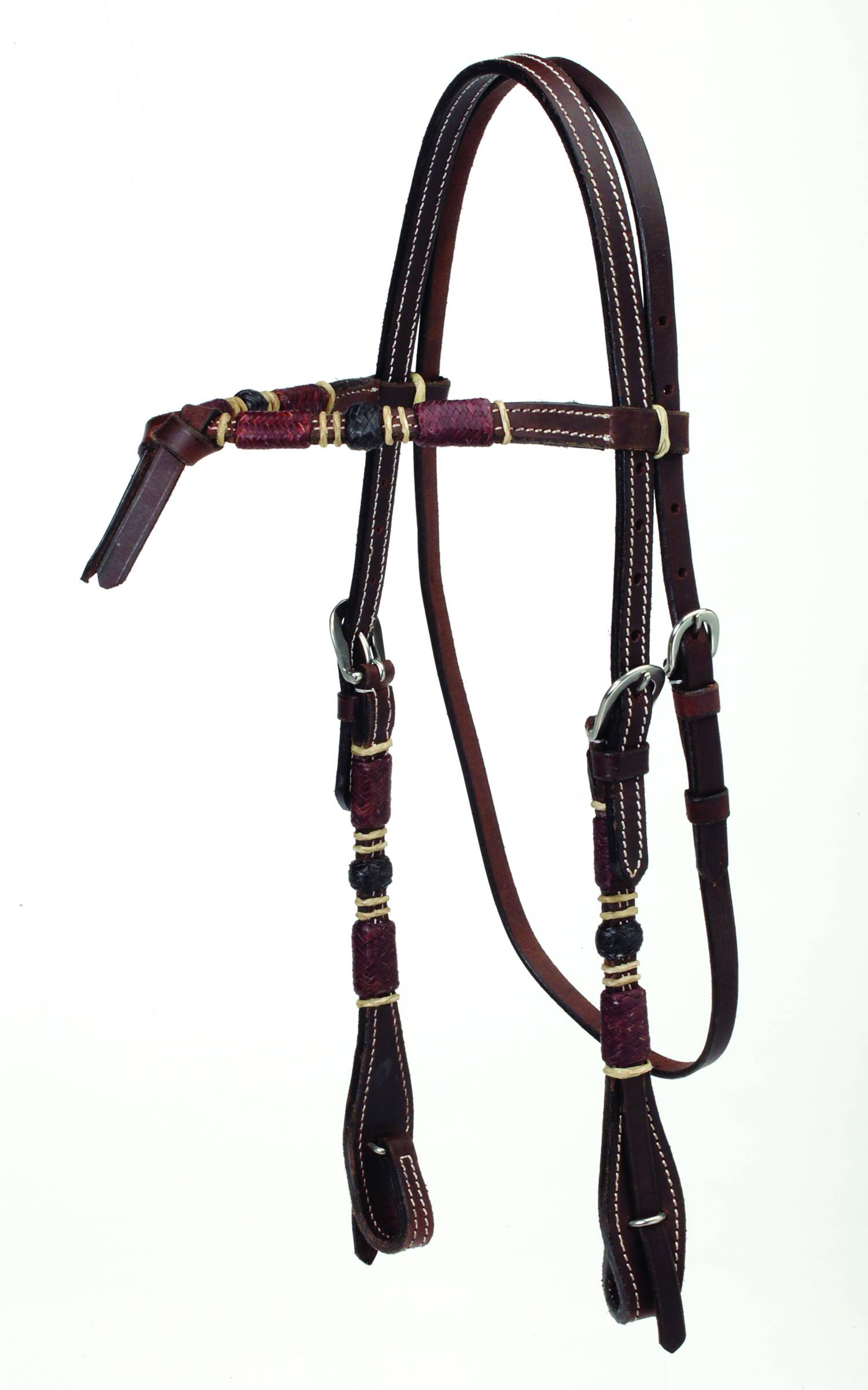 Colorado Saddlery Futurity Headstall With Rawhide Overlay