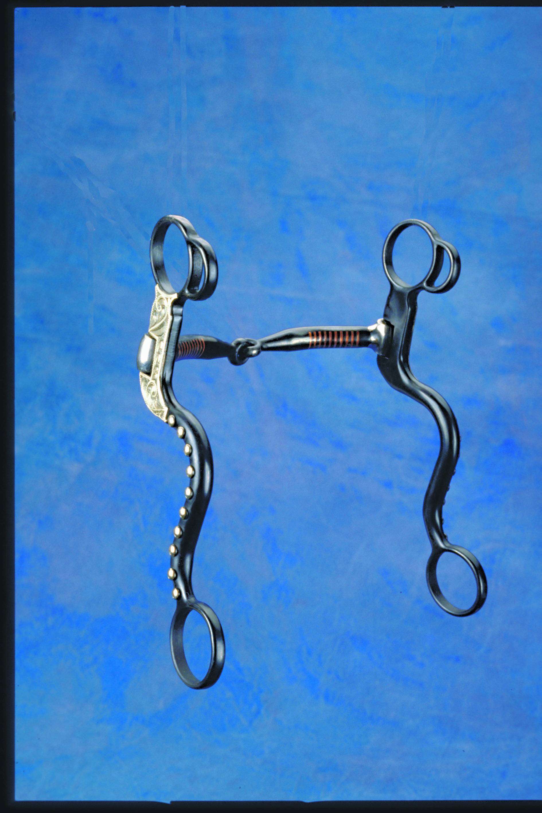 Colorado Saddlery Gun Metal Overlay S Cheek Snaffle Bit