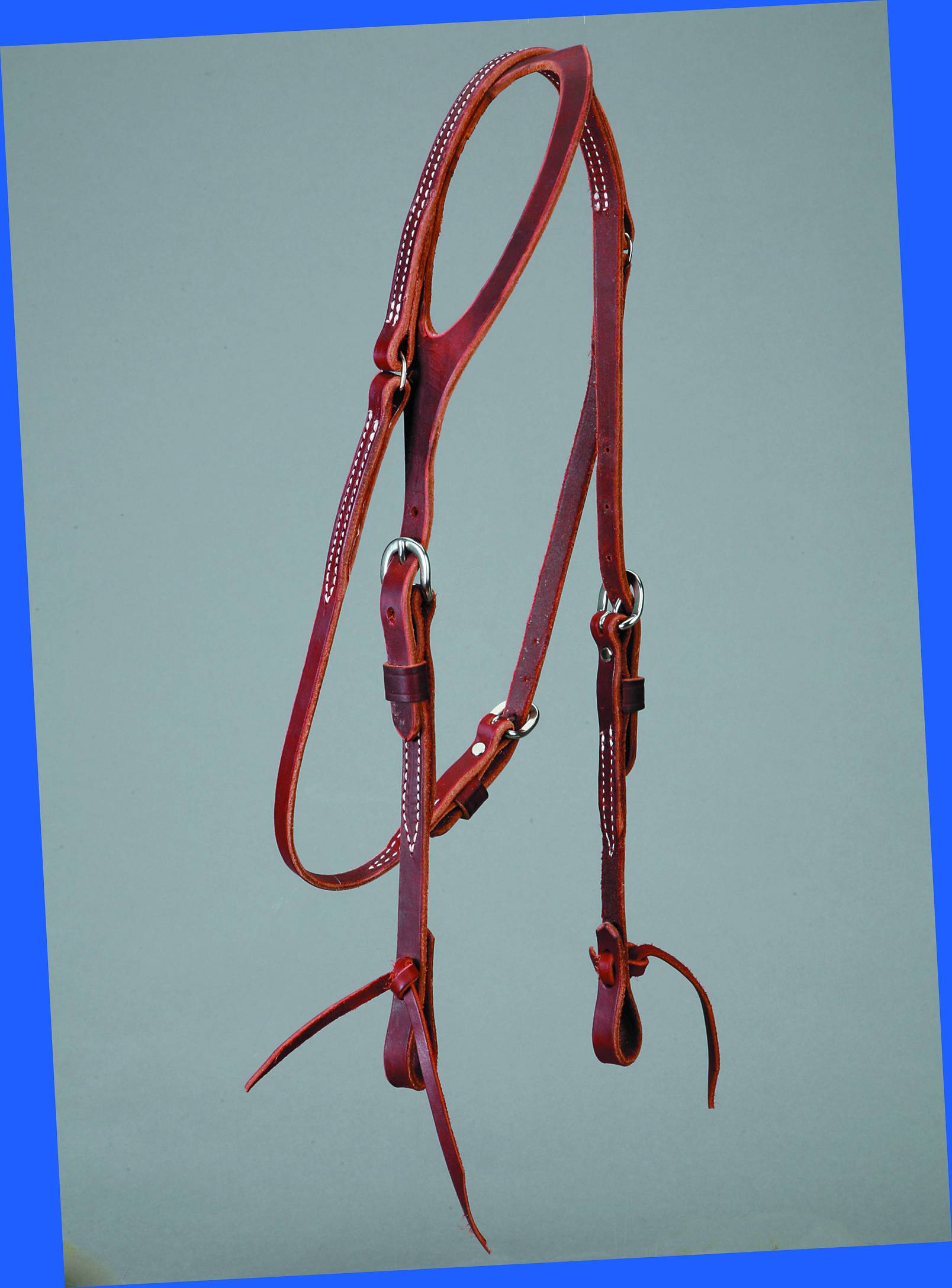 Colorado Saddlery Latigo One Ear Headstall - Laced Ends