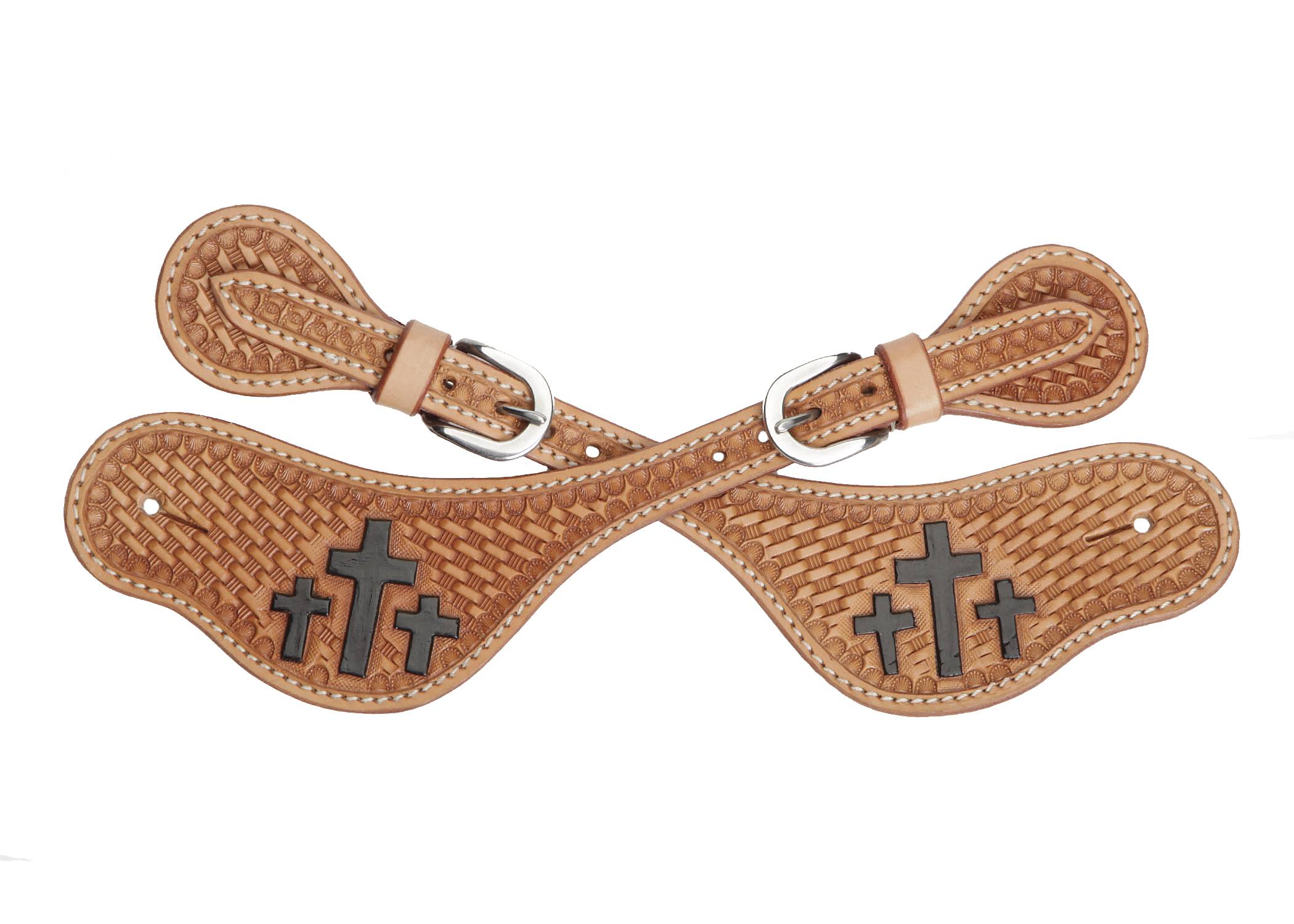 Colorado Saddlery Three Crosses Spur Straps