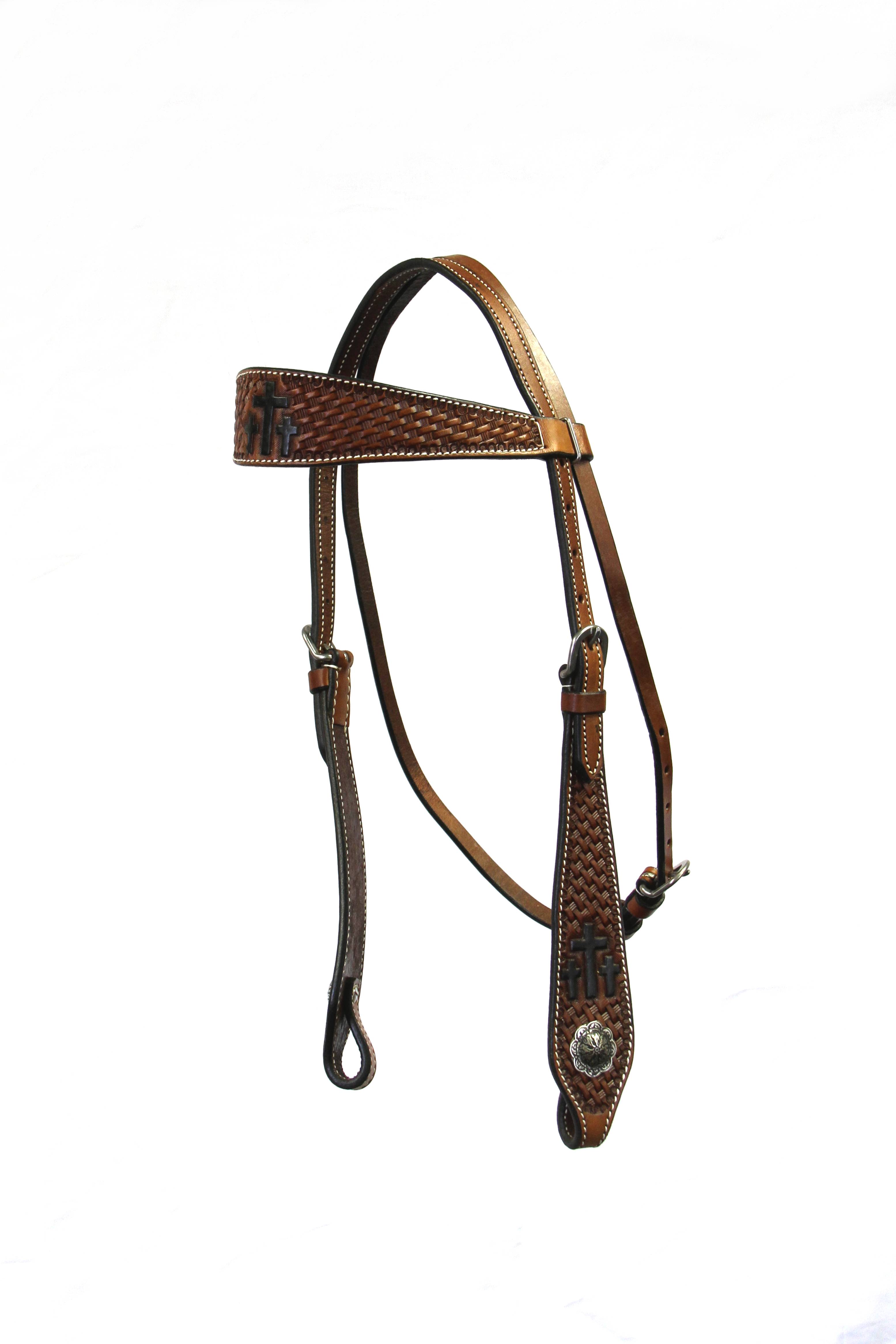 Colorado Saddlery Trinity Cross Headstall