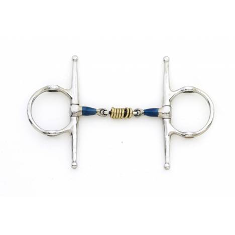 Centaur Full Cheek Gag Dbl Joint Brass Rings Bit