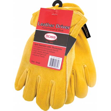 Boss Therm Insulated Split Deerskin Driver Glove