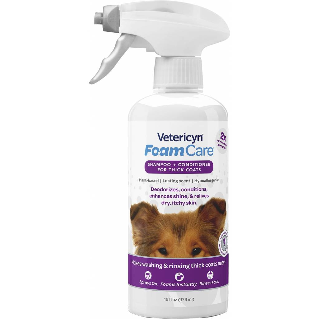 Vetericyn FoamCare Shampoo & Conditioner for Thick Coats