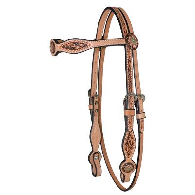 Reinsman Gag Cheek Copper Spots Browband Headstall