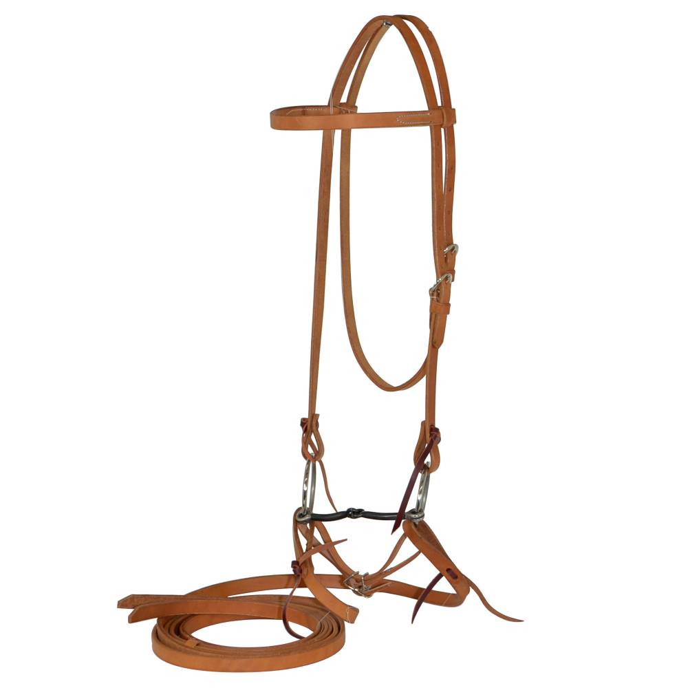 Reinsman Loose Ring Snaffle Bit Browband Bridle Set