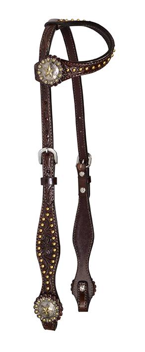 Reinsman Floral Star Concho One Ear Headstall