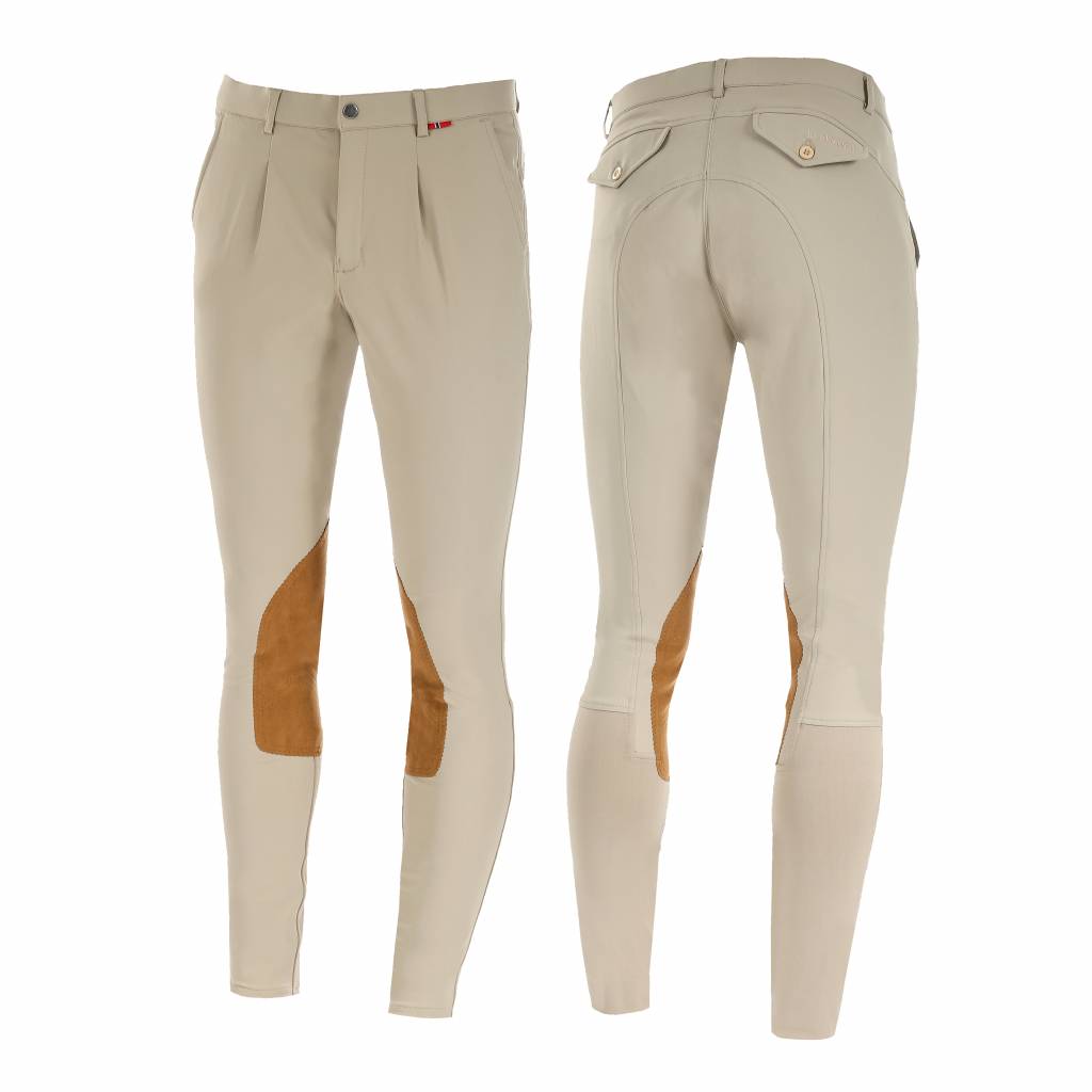 B Vertigo Sander Faux Leather Knee Patch Breeches - Mens