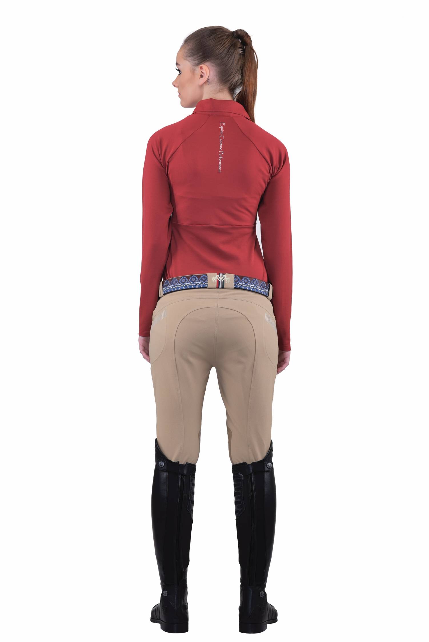 Equine Couture Ladies Sarah Silicone Knee Patch Breeches